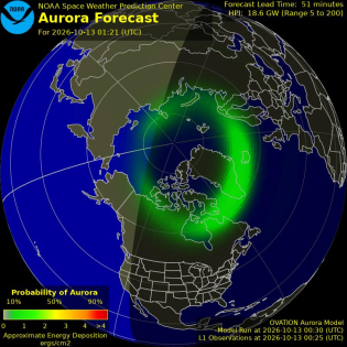 Current Northern hemispheric power input map