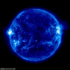 Click for time-lapse image of the sun